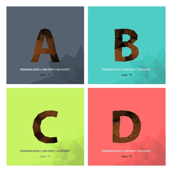 Lettera alfabetica "A", "B", "C", "D"  " — Vettoriale Stock