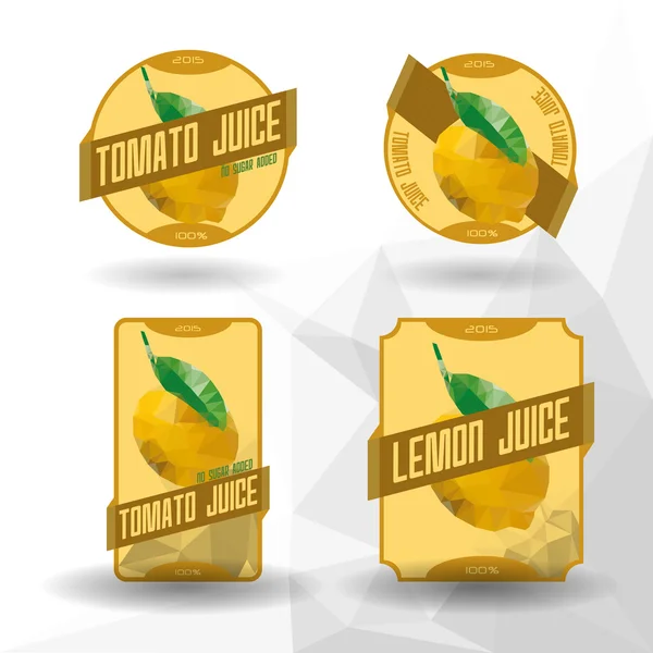Meyve Suyu Etiketi - " Limon Suyu " — Stok Vektör