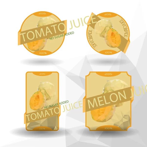 Juice Label  - " Melon Juice " — Stock Vector