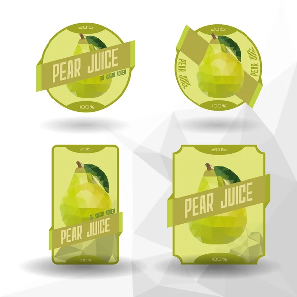 Juice Label  - " Pear Juice " — Stock Vector