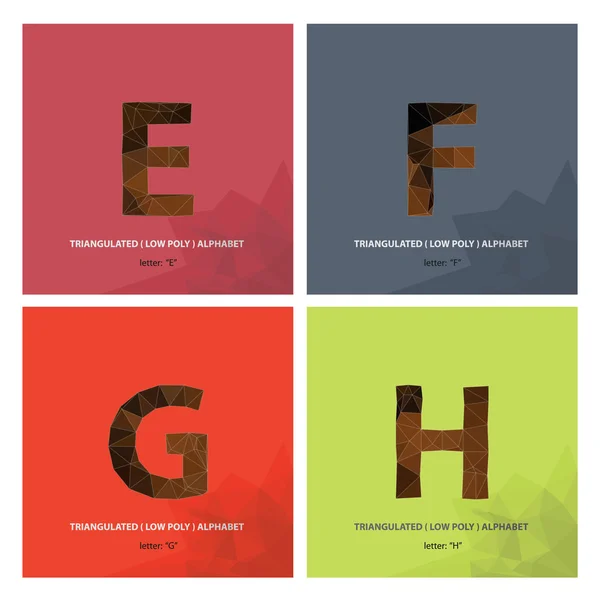 字母字母"E"，"F"，"G"，H " — 图库矢量图片