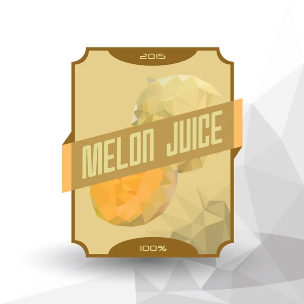 Juice Label " Melon Juice " — Stock Vector