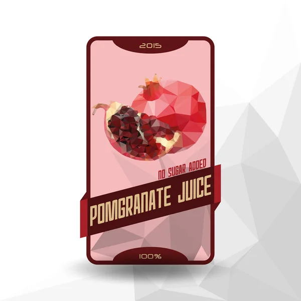 Juice Label " Pomegranate Juice " — Stock Vector