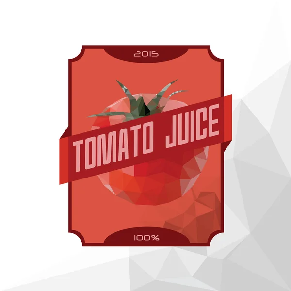 Juice Label " Tomato Juice " — Stock Vector