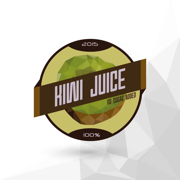 Juice Label " Kiwi Juice " — Stock Vector