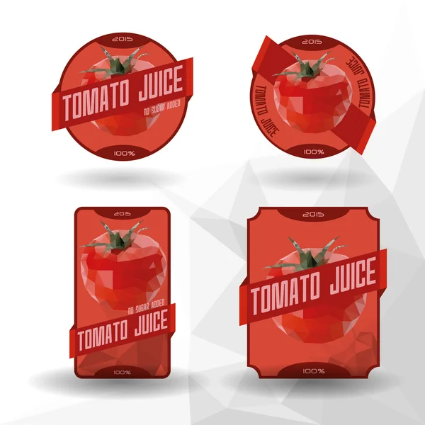 Etiqueta de jugo - "Zumo de tomate  " — Vector de stock