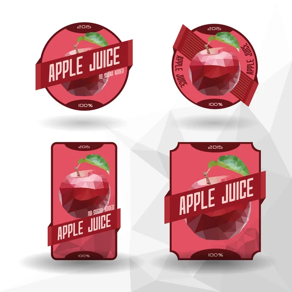 Etiqueta de jugo - "Zumo de manzana  " — Vector de stock