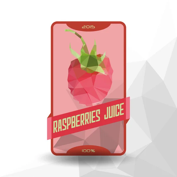 果汁标签"树莓汁 " — 图库矢量图片