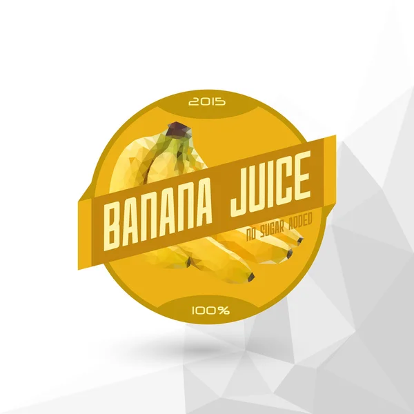Etiqueta de jugo "Zumo de plátano  " — Vector de stock