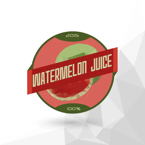 Juice Label " Watermelon Juice " — Stock Vector