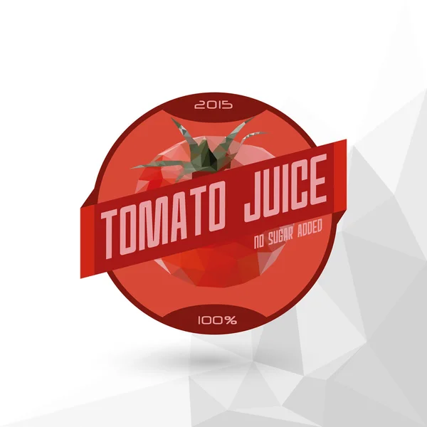 Juice Label " Tomato Juice " — Stock Vector