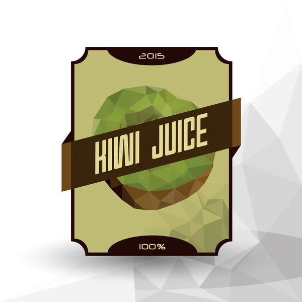 Juice Label " Kiwi Juice " — Stock Vector