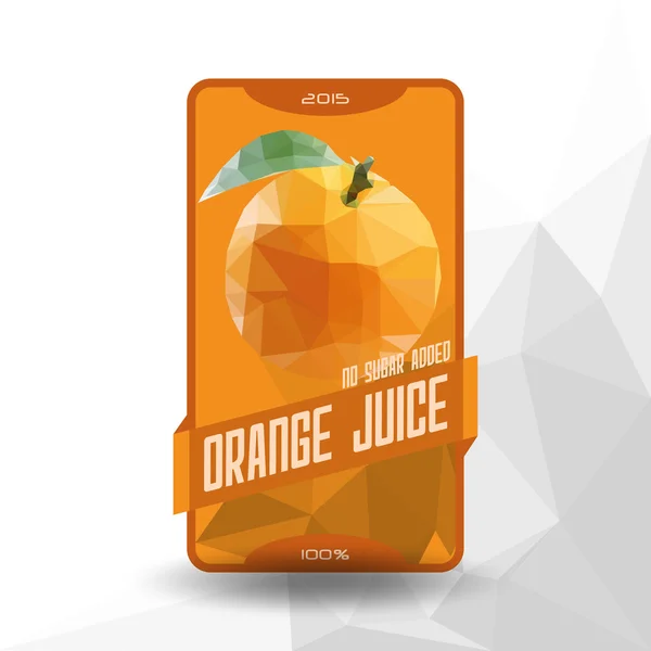 果汁标签" 橙汁 " — 图库矢量图片