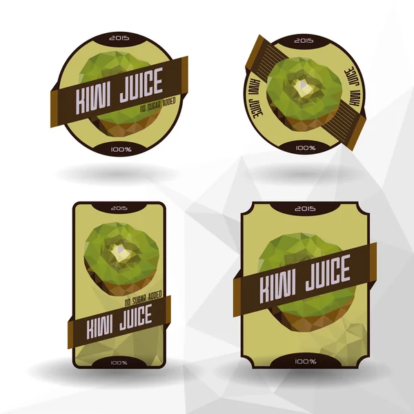 Juice Label  - " Kiwi Juice " — Stock Vector