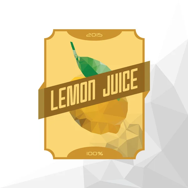 Juice Label " Lemon Juice " — Stock Vector