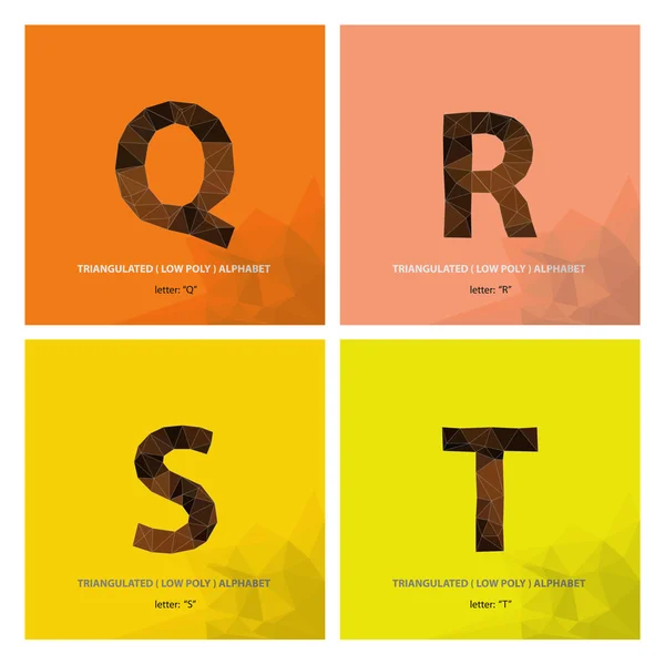 Lettera alfabetica "Q", "R", "S", "T"  " — Vettoriale Stock