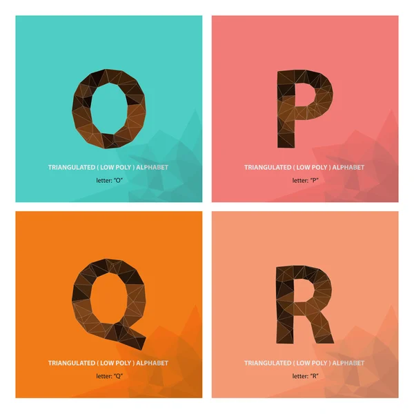 Lettera alfabetica "O", "P", "Q", "R"  " — Vettoriale Stock