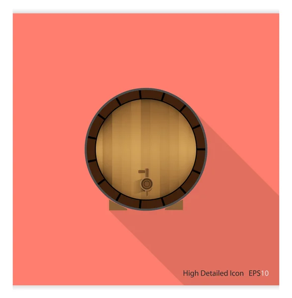 Wooden Barrel Icon Stock Illustration