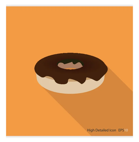 巧克力甜甜圈图标 图库矢量图片