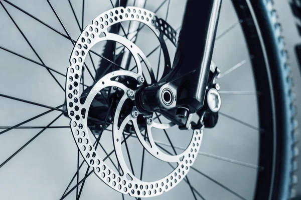 Części przednie koło roweru z bliska — Zdjęcie stockowe