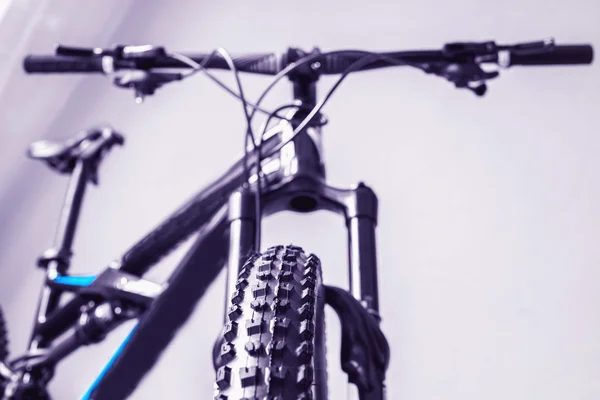 Detaljer cykel forhjul dæk - Stock-foto