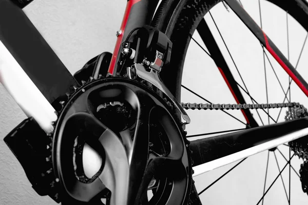 Detaljer cykelkæde hjul ramme - Stock-foto