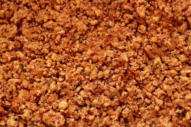 Lazanya için kızarmış kıyma.