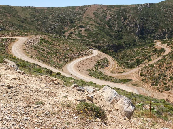 Grécia estrada de cascalho — Fotografia de Stock