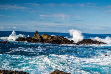 Kaliforniya 'daki Big Sur Pasifik Okyanusu kıyısı.