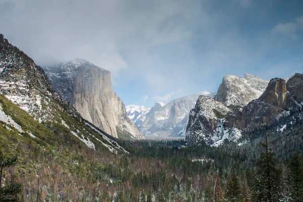 Vista Del Valle Yosemite Temporada Invierno Parque Nacional Yosemite California — Foto de Stock