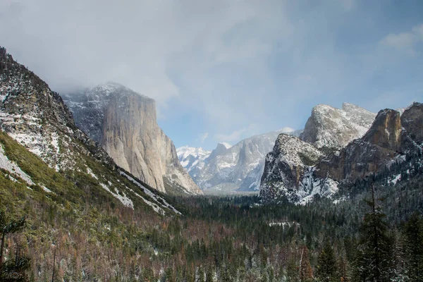 Vista Del Valle Yosemite Temporada Invierno Parque Nacional Yosemite California — Foto de Stock