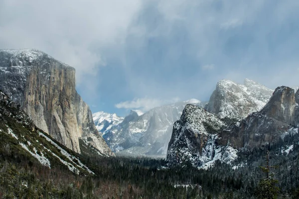 Vista Del Valle Yosemite Temporada Invierno Parque Nacional Yosemite California — Foto de Stock