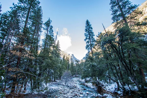 Yosemite Valley View Winter Season Yosemite National Park California — стокове фото