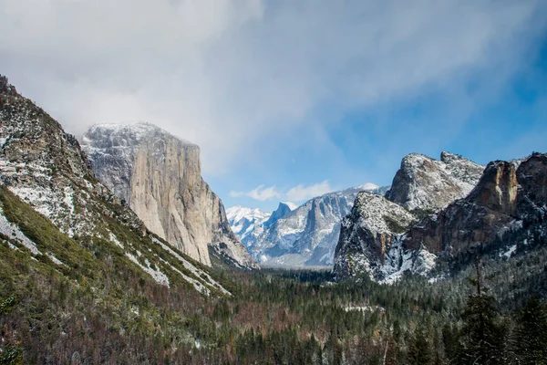 Vista Del Valle Yosemite Temporada Invierno Parque Nacional Yosemite California — Foto de Stock