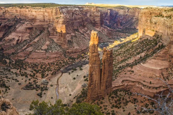 Monumento Nacional Canyon Chelly Durante Pôr Sol Arizona — Fotografia de Stock