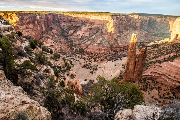 Národní Památka Canyon Chelly Během Západu Slunce Arizoně — Stock fotografie