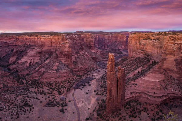 Monumento Nacional Canyon Chelly Durante Pôr Sol Arizona — Fotografia de Stock