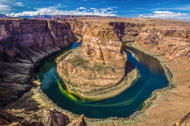 Colorado Nehri 'ndeki Horseshoe Bend Page, Arizona, ABD yakınlarında..