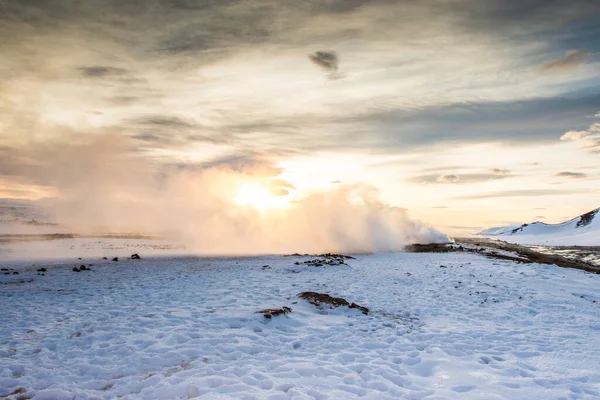Hverir Myvatnu Zimě Island — Stock fotografie