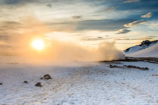 Hverir Myvatn Winter Iceland — Stock Photo, Image