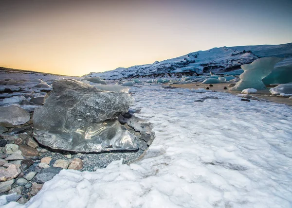 Islândia Jokulsarlon Glacier Lagoon Icebergs Flutuando Paisagem Livre Incrível — Fotografia de Stock