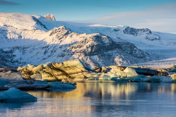 Islandia Laguna Glaciar Jokulsarlon Icebergs Flotando Increíble Paisaje Aire Libre — Foto de Stock