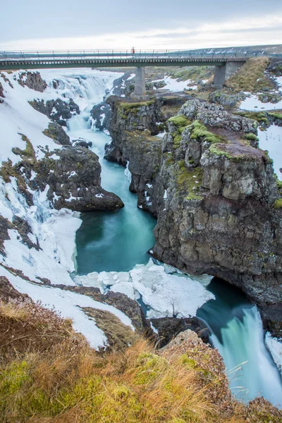 Área Kolugljufur Canyon Dos Lugares Mais Bonitos Mortais Islândia Isto — Fotografia de Stock