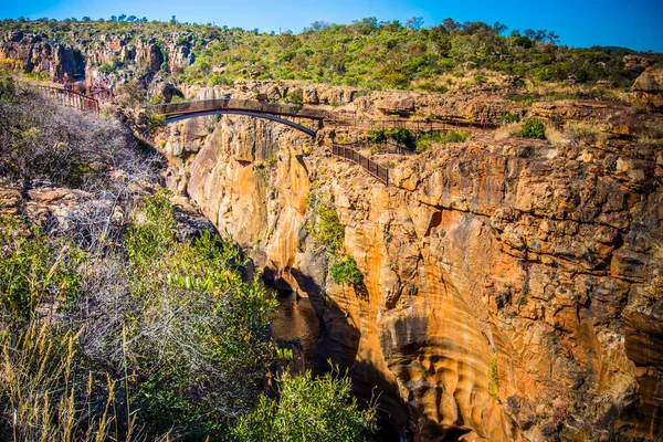 Rotsformatie Bourke Luck Potholes Blyde Canyon Reserve Mpumalanga Zuid Afrika — Stockfoto