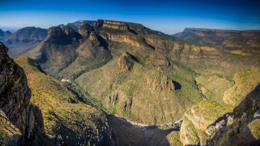 Akşam ışığında Blyde Nehri Kanyonu, Drakensberg, Güney Afrika