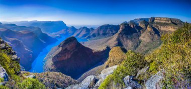 Akşam ışığında Blyde Nehri Kanyonu, Drakensberg, Güney Afrika