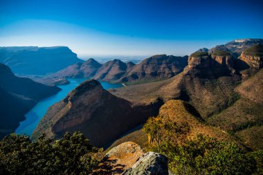 Akşam ışığında Blyde Nehri Kanyonu, Drakensberg, Güney Afrika