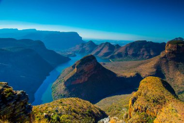 Akşam ışığında Blyde Nehri Kanyonu, Drakensberg, Güney Afrika