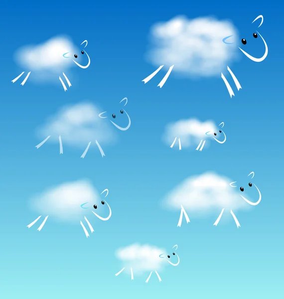 Illustration vectorielle des nuages de moutons — Image vectorielle