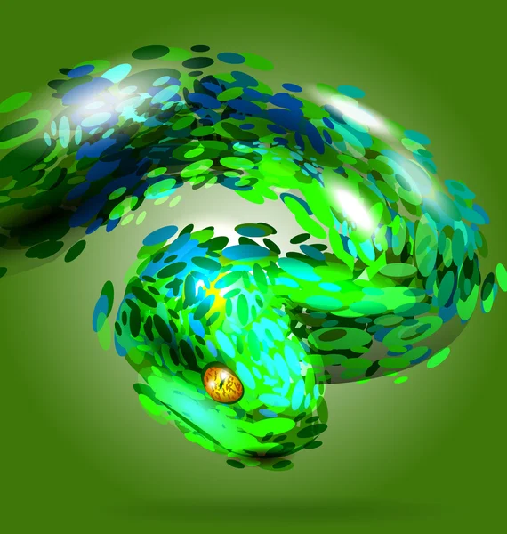 Ilustrace zelená detail Snake — Stockový vektor